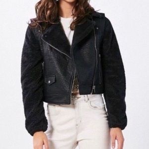 BDG Fuzzy Leather Jacket